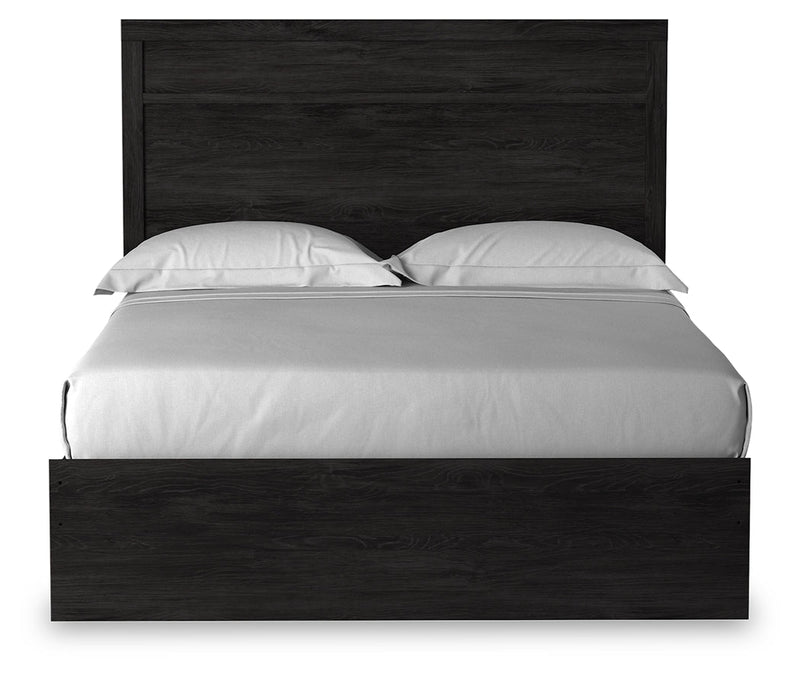 Belachime Charcoal Queen Panel Bed, Dresser, Mirror, and Nightstand from Ashley - Lara Furniture