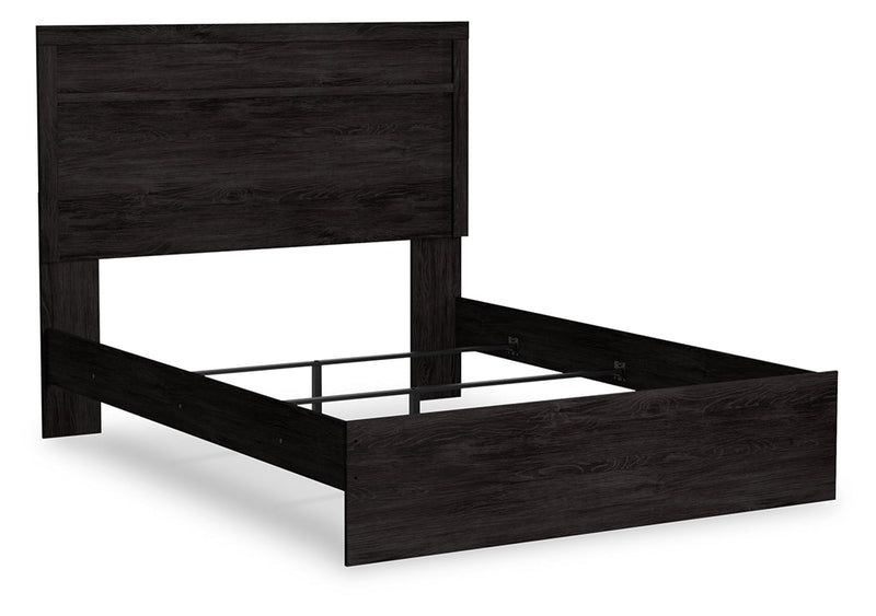 Belachime Charcoal Queen Panel Bed, Dresser, Mirror, and Nightstand from Ashley - Lara Furniture