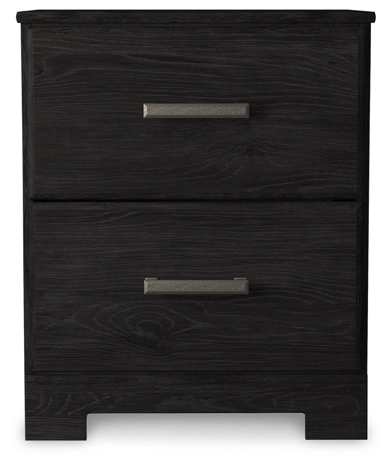 Belachime Charcoal Queen Panel Bed, Dresser, Mirror, Chest and Nightstand from Ashley - Lara Furniture