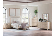 Cadmori Two-tone Full Upholstered Panel Bed from Ashley - Lara Furniture