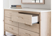Cadmori Two-tone Dresser and Mirror -  Ashley - Lara Furniture