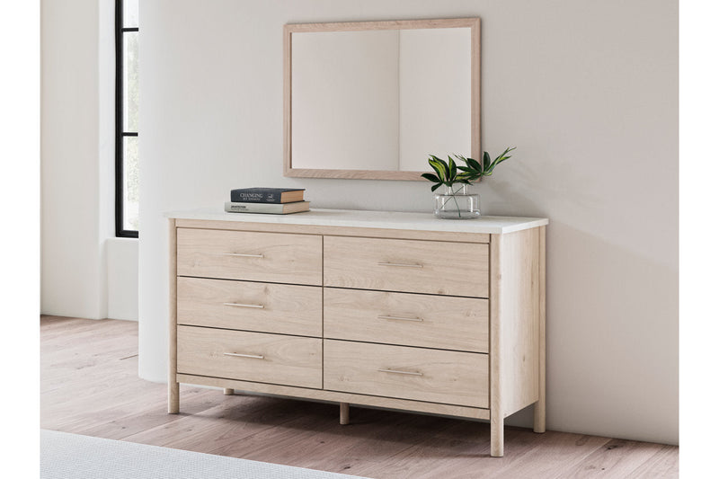 Cadmori Two-tone Dresser and Mirror -  Ashley - Lara Furniture