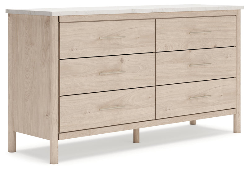 Cadmori Two-tone Queen Upholstered Panel Bed, Dresser and Nightstand from Ashley - Lara Furniture