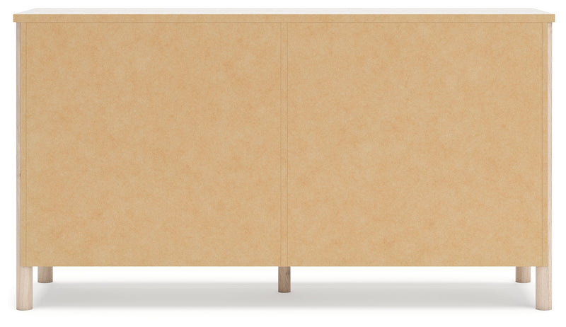 Cadmori Two-tone Queen Upholstered Panel Bed, Dresser and Nightstand from Ashley - Lara Furniture