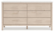 Cadmori Two-tone Queen Upholstered Panel Bed, Dresser and Nightstand from Ashley - Lara Furniture