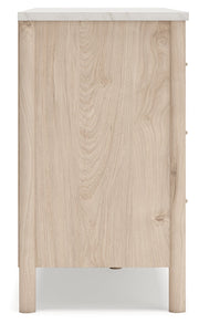 Cadmori Two-tone Queen Upholstered Panel Bed, Dresser and Nightstand from Ashley - Lara Furniture