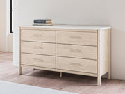 Cadmori Two-tone Queen Upholstered Panel Bed, Dresser and Nightstand from Ashley - Lara Furniture