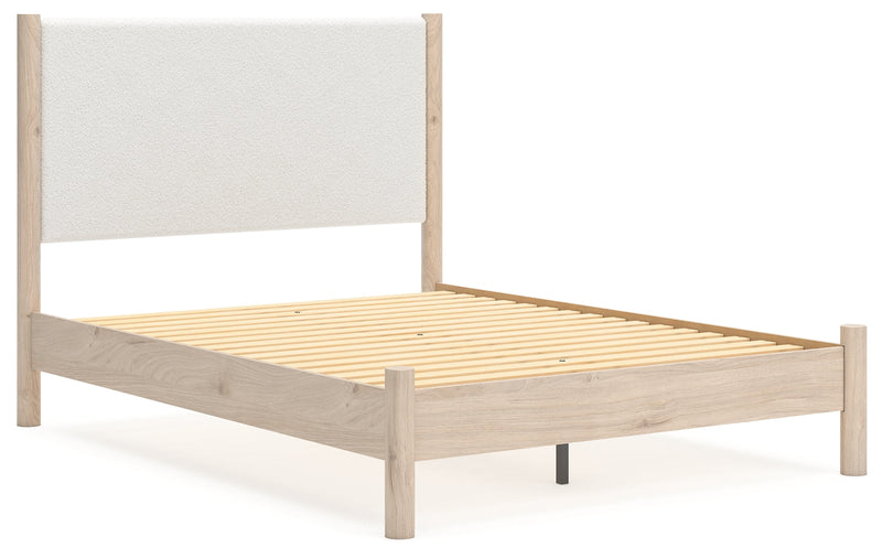 Cadmori Two-tone Queen Upholstered Panel Bed, Dresser and Nightstand from Ashley - Lara Furniture
