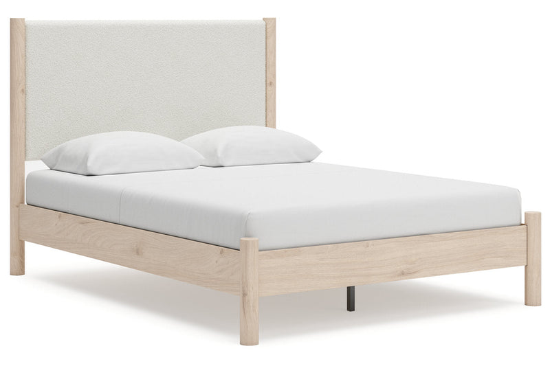 Cadmori Two - tone Queen Upholstered Platform Bed - Lara FurnitureQueen Bed