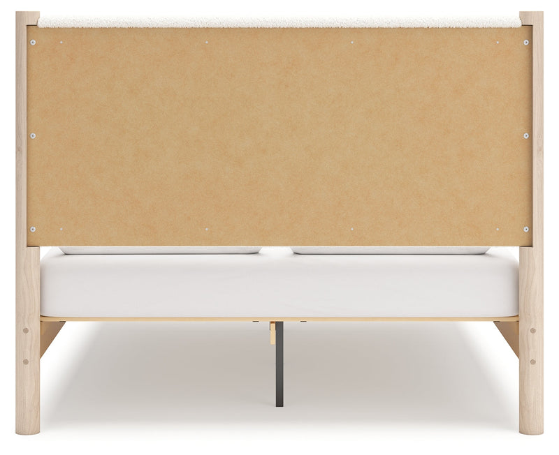 Cadmori Two-tone Queen Upholstered Panel Bed, Dresser and Nightstand from Ashley - Lara Furniture