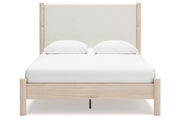Cadmori Two - tone Queen Upholstered Platform Bed - Lara FurnitureQueen Bed