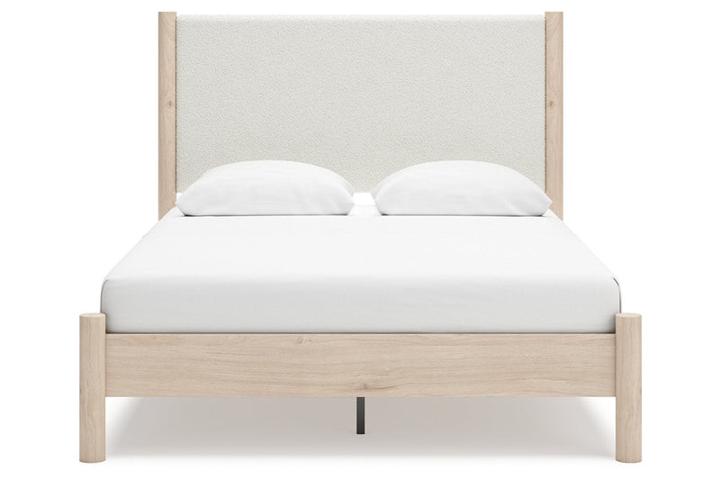 Cadmori Two - tone Queen Upholstered Platform Bed - Lara FurnitureQueen Bed