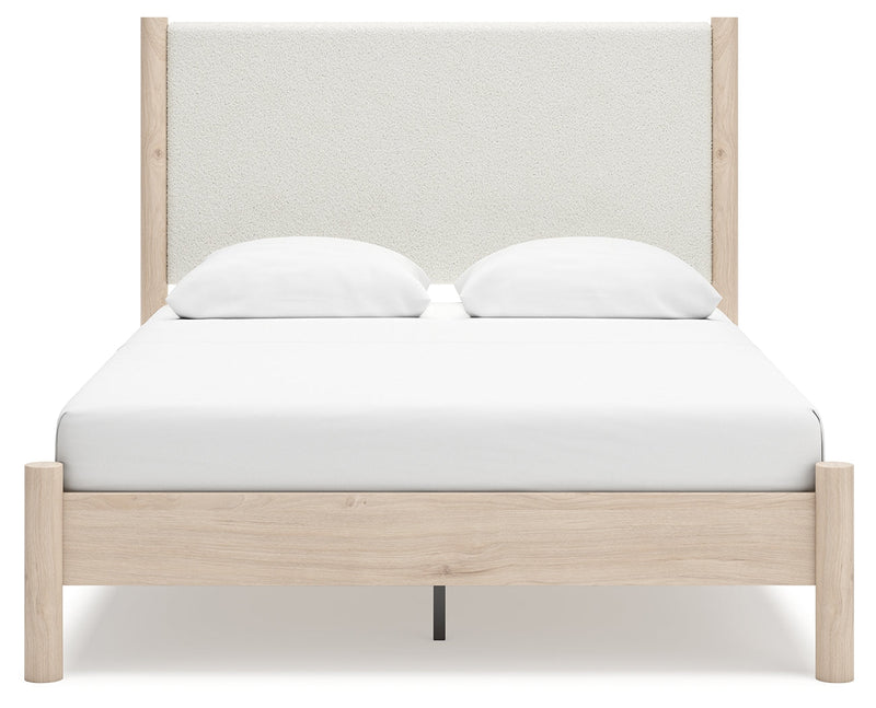 Cadmori Two-tone Queen Upholstered Panel Bed, Dresser and Nightstand from Ashley - Lara Furniture