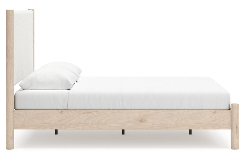 Cadmori Two - tone Queen Upholstered Platform Bed - Lara FurnitureQueen Bed