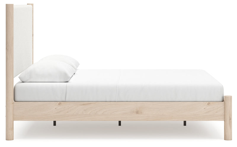 Cadmori Two-tone Queen Upholstered Panel Bed, Dresser and Nightstand from Ashley - Lara Furniture
