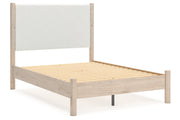 Cadmori Two-tone Full Upholstered Panel Bed from Ashley - Lara Furniture