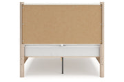 Cadmori Two-tone Full Upholstered Panel Bed from Ashley - Lara Furniture