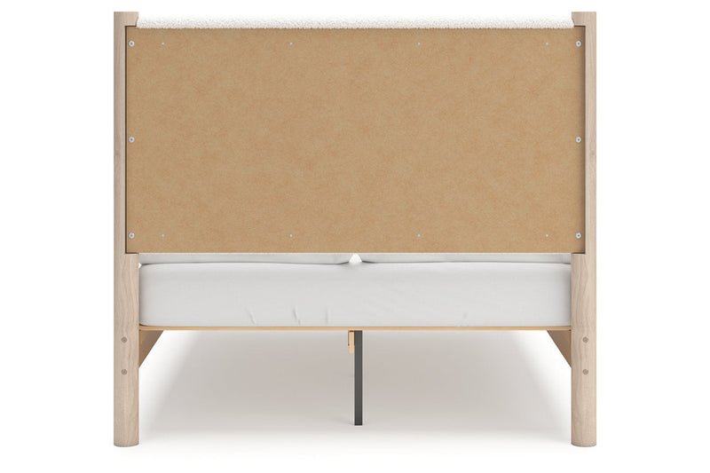 Cadmori Two-tone Full Upholstered Panel Bed from Ashley - Lara Furniture