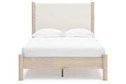 Cadmori Two-tone Full Upholstered Panel Bed from Ashley - Lara Furniture