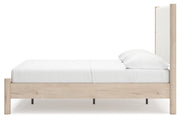 Cadmori Two-tone Full Upholstered Panel Bed from Ashley - Lara Furniture