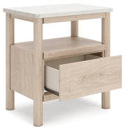 Cadmori Two-tone Queen Upholstered Panel Bed, Dresser and Nightstand from Ashley - Lara Furniture