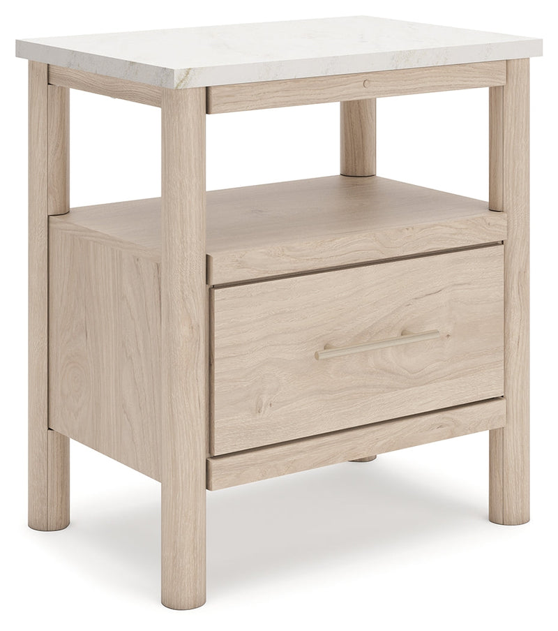 Cadmori Two-tone Queen Upholstered Panel Bed, Dresser and Nightstand from Ashley - Lara Furniture