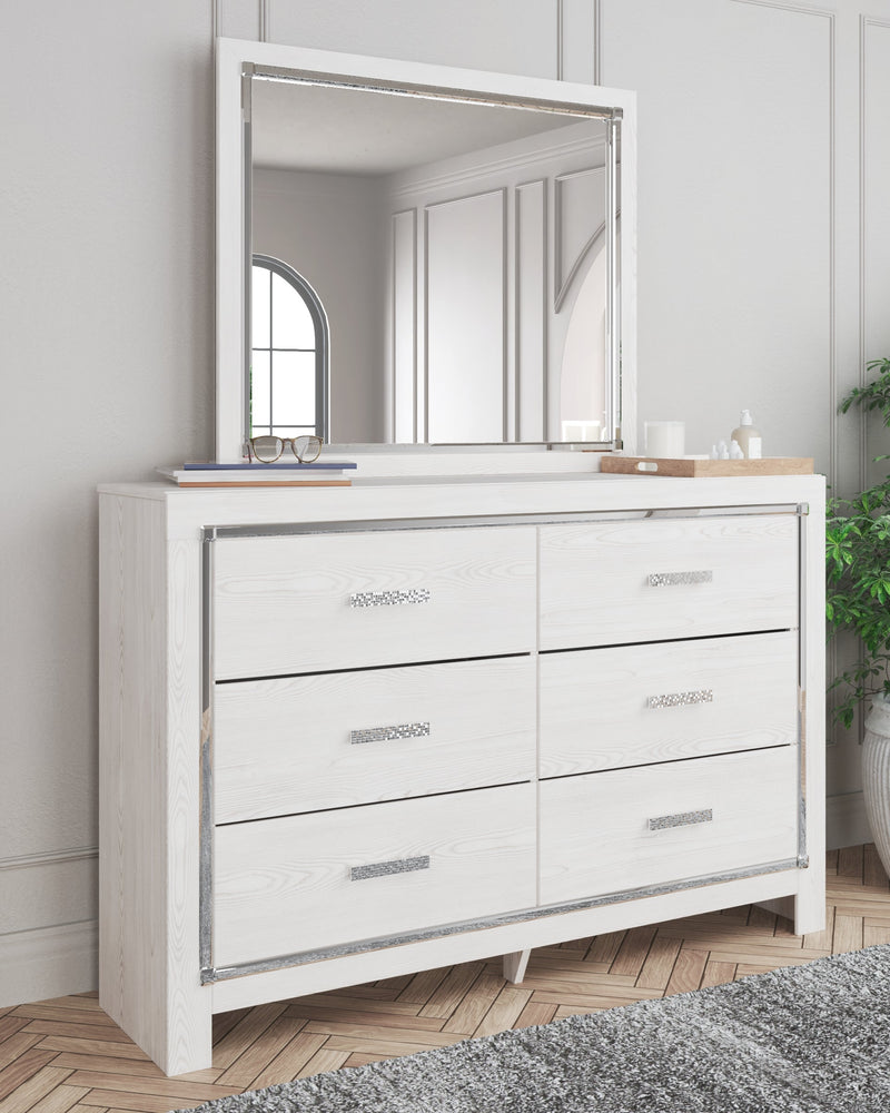 Altyra White Twin Panel Bed, Dresser, Mirror and Nightstand from Ashley - Lara Furniture