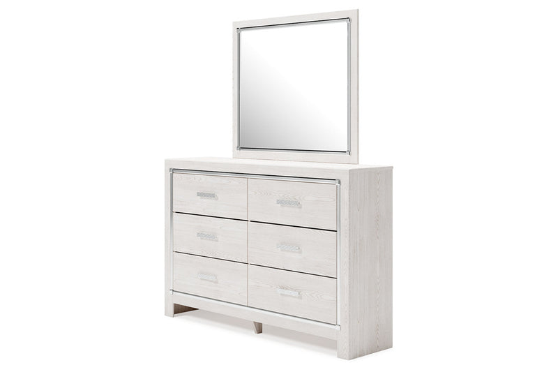 Altyra White Dresser and Mirror -  Ashley - Lara Furniture