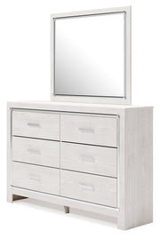 Altyra White Twin Panel Bed, Dresser and Mirror from Ashley - Lara Furniture
