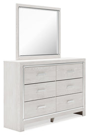 Altyra White Twin Panel Bed, Dresser and Mirror from Ashley - Lara Furniture