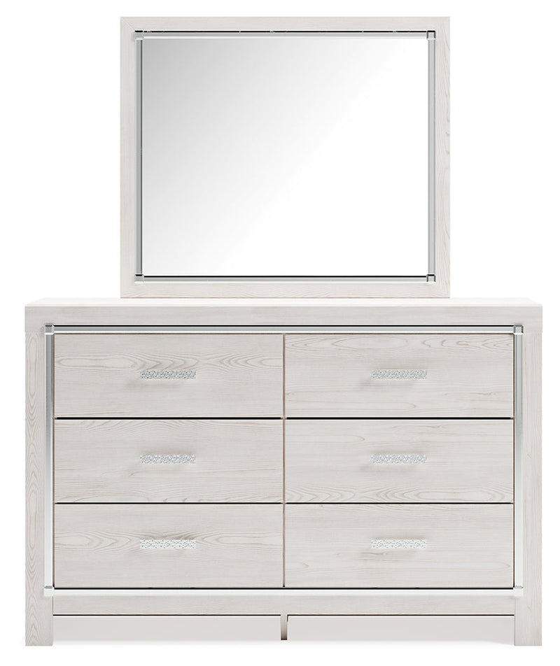 Altyra White Twin Panel Bed, Dresser, Mirror and Nightstand from Ashley - Lara Furniture