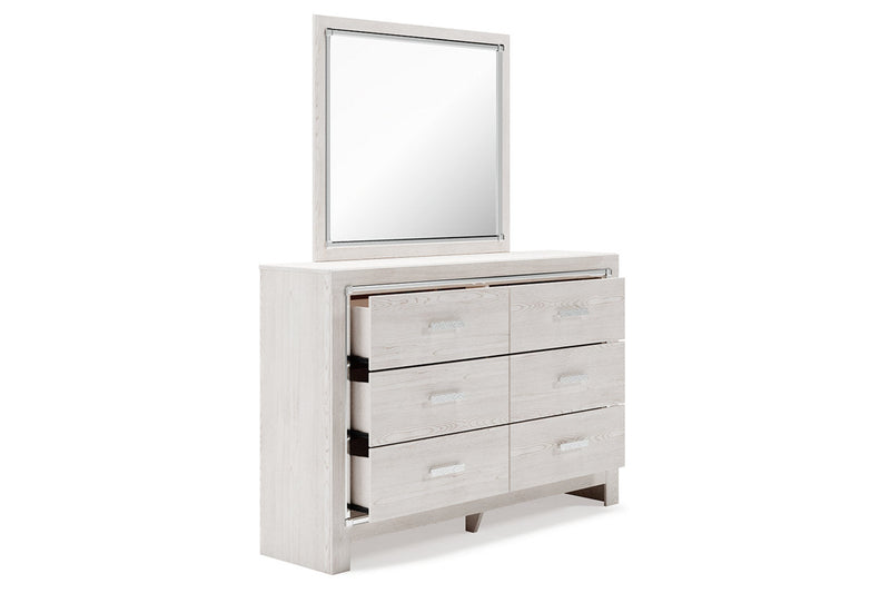 Altyra White Dresser and Mirror -  Ashley - Lara Furniture