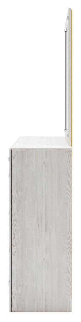 Altyra White Twin Panel Bed, Dresser, Mirror and Nightstand from Ashley - Lara Furniture