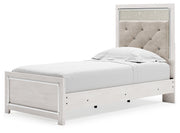 Altyra White Twin Panel Bed, Dresser and Mirror from Ashley - Lara Furniture