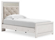 Altyra White Twin Panel Bed, Dresser and Mirror from Ashley - Lara Furniture