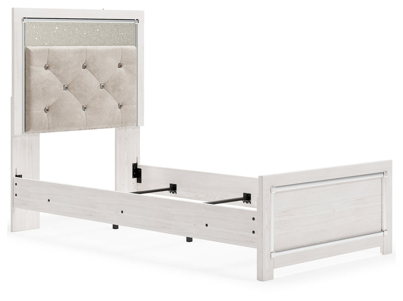Altyra White Twin Panel Bed, Dresser, Mirror and Nightstand from Ashley - Lara Furniture