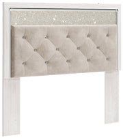 Altyra White Queen Panel Headboard Bed with Mirrored Dresser from Ashley - Lara Furniture