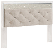 Altyra White King Panel Headboard Bed with Mirrored Dresser from Ashley - Lara Furniture