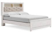 Altyra White Queen Platform Bookcase Bed - Lara FurnitureQueen Bed