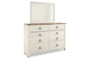 Willowton Whitewash Dresser and Mirror -  Ashley - Lara Furniture