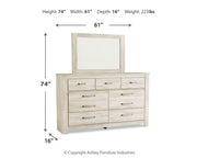 Bellaby Queen Panel Bed, Dresser and Mirror from Ashley - Lara Furniture
