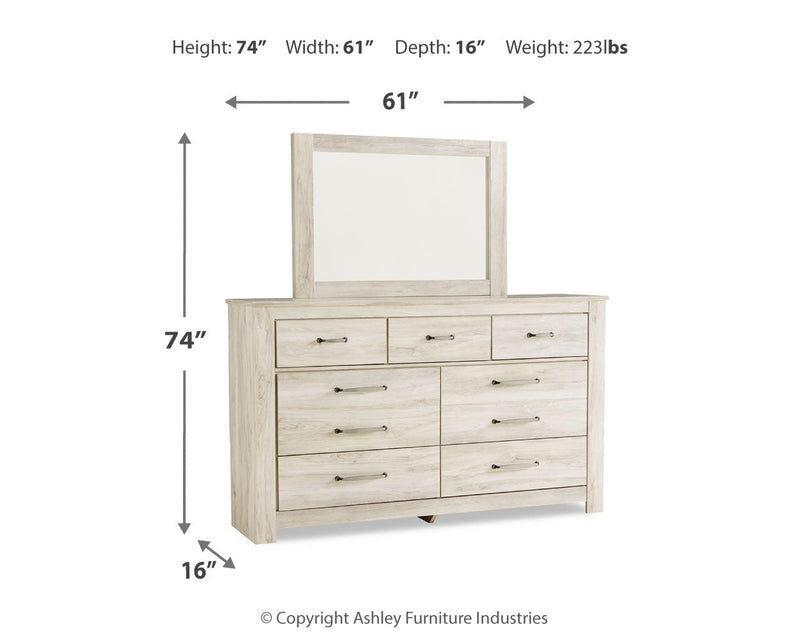 Bellaby Queen Panel Bed, Dresser and Mirror from Ashley - Lara Furniture