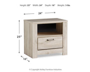 Bellaby Whitewash Queen Panel Bed, Dresser, Mirror, and Nightstand from Ashley - Lara Furniture
