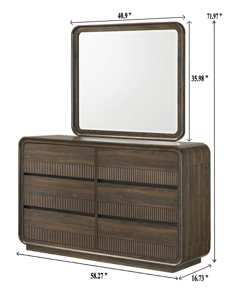Kinkaid Warm Wood Dresser from Crown Mark - Lara Furniture