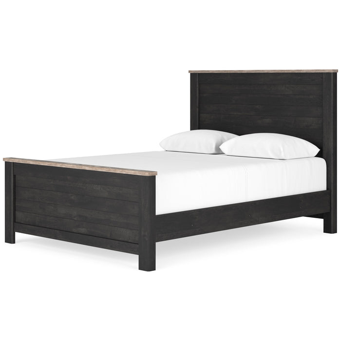 Nanforth Two-Tone Queen Panel Bed