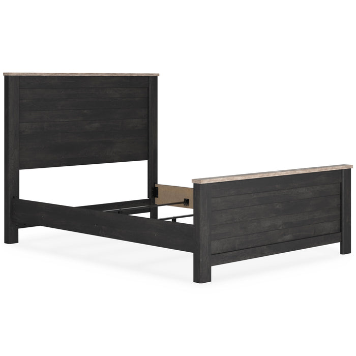 Nanforth  Two-Tone King Panel Bed