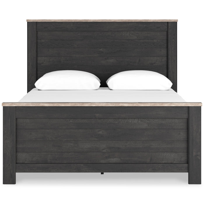 Nanforth Two-Tone Queen Panel Bed