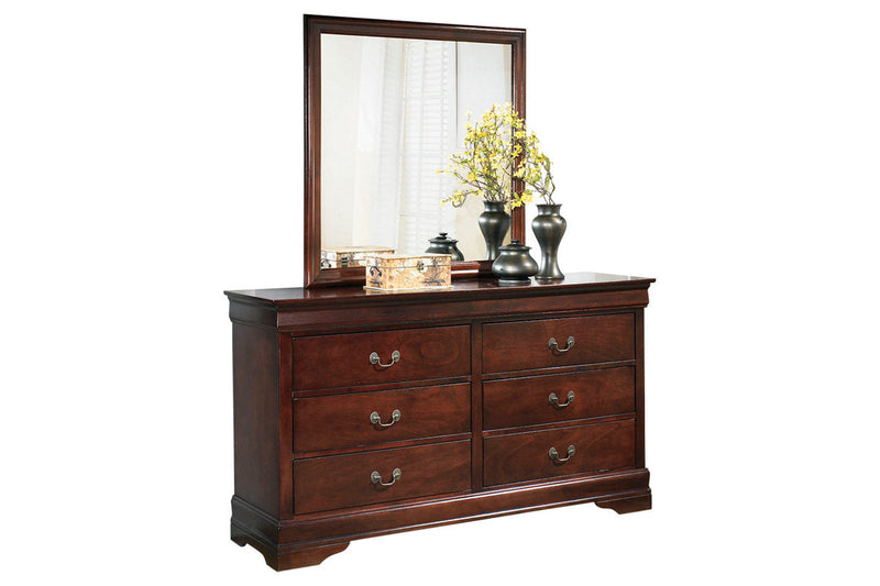 Alisdair Reddish Brown Dresser and Mirror -  Ashley - Lara Furniture