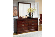 Alisdair Reddish Brown Dresser and Mirror -  Ashley - Lara Furniture