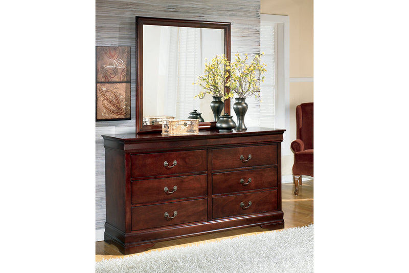 Alisdair Reddish Brown Dresser and Mirror -  Ashley - Lara Furniture
